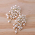 Cercei pentru dama moderni EARR09EE Argintii Set de 1 pereche cu perle